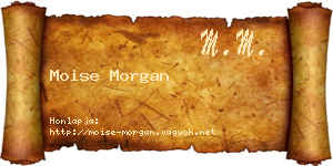 Moise Morgan névjegykártya